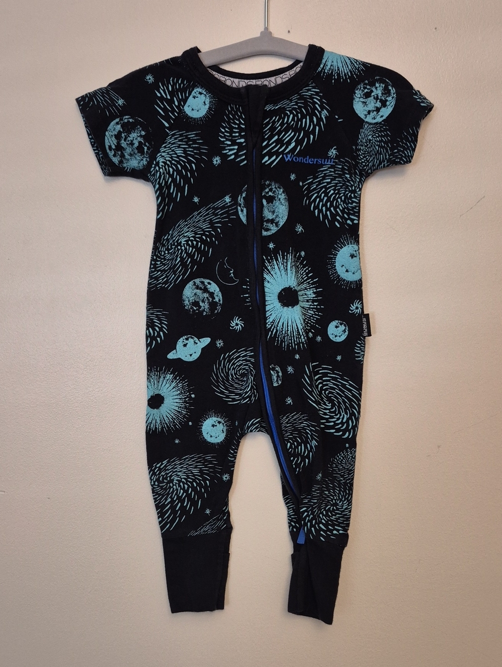 0-3mth - Blue Galaxy Bonds Wondersuit Zippy